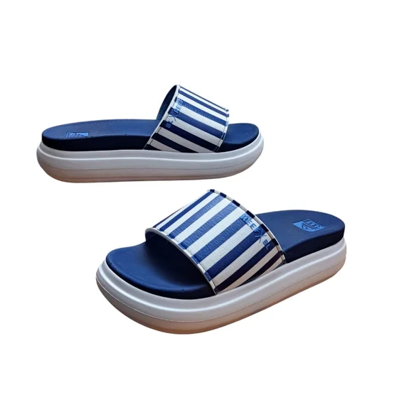 Reef Cushion Bondi Bay Bluestone Slide Sandal Women's Size 9 Beach Boat Summer - Picture 7 of 12
